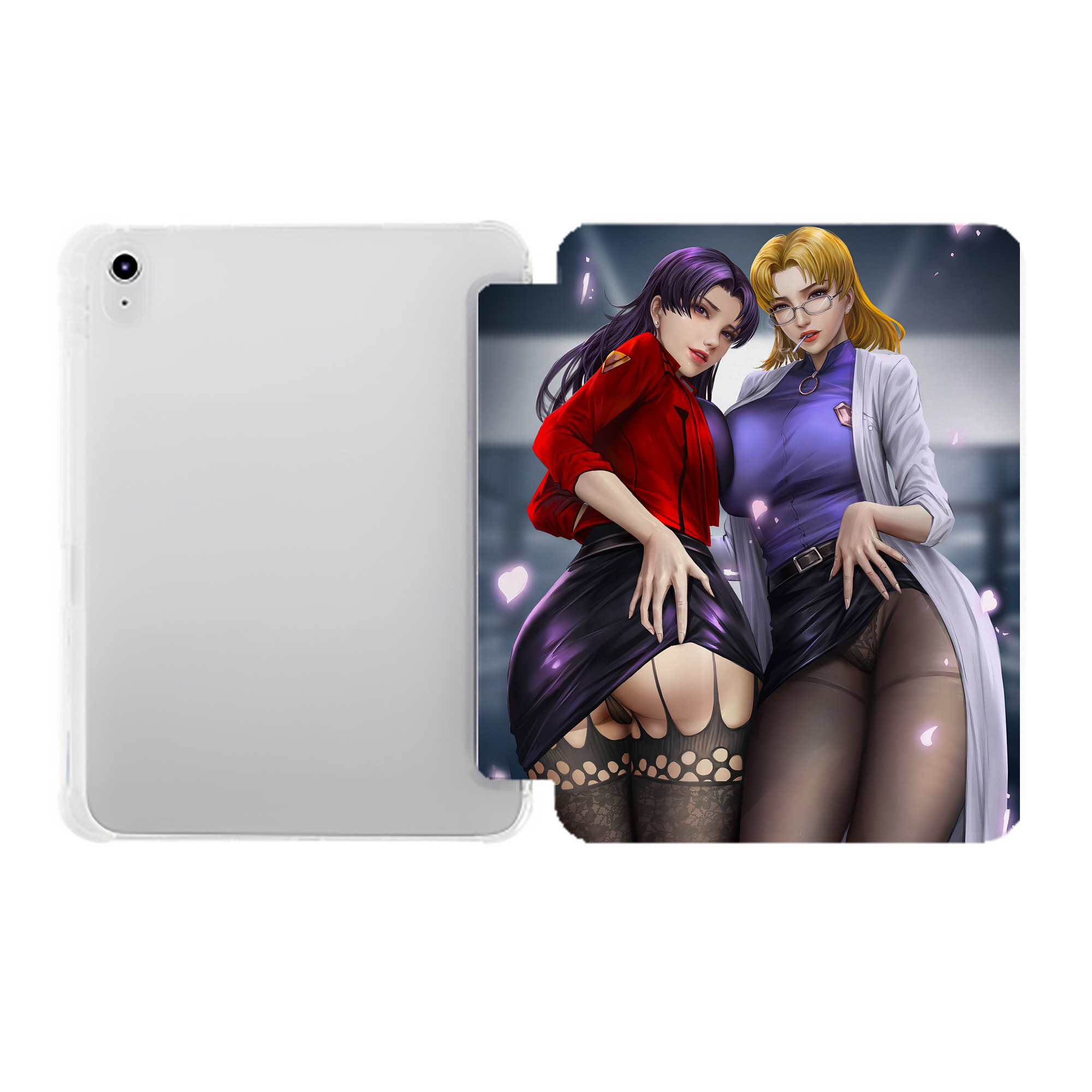 （画像用） EVA 新世紀エヴァンゲリオン IPad ケース ペン収納付き 三つ折りスタンド PUレザー×シリコン 対応機種9.5/10.5/10.9インチ